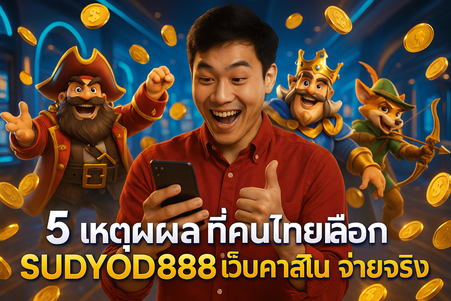 5 เหตุผลที่คนไทยเลือก SUDYOD888 เว็บคาสิโนจ่ายจริง
